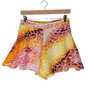Adrienne Satin Flippy Shorts High Waisted Mobwife Colorful Animal Print Print M
